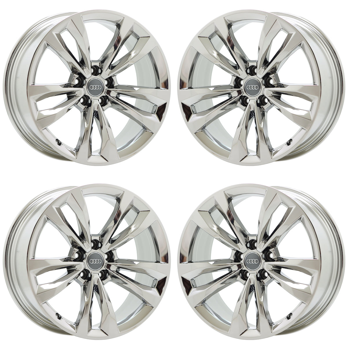 19" Audi Q7 Bright Chrome wheels rims Factory OEM set 59011 EXCHANGE